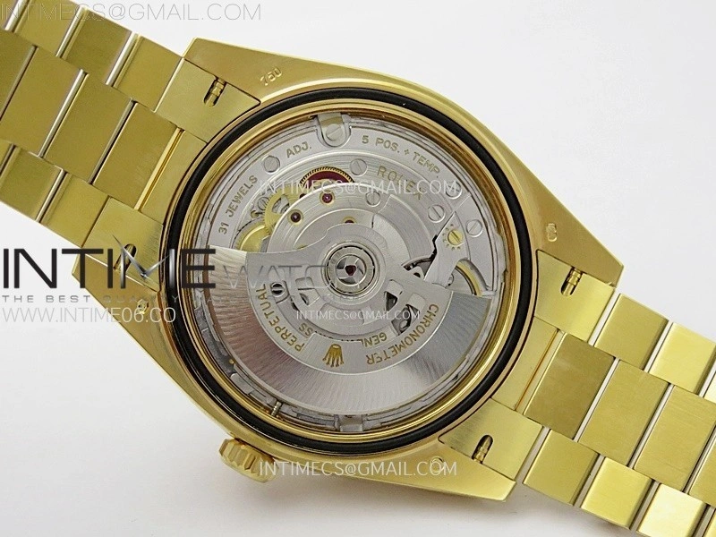 Day Date 228238 40mm 904L YG 1:1 AR+F Best Edition Gold Dial Roman Markers on YG President Bracelet SA3255
