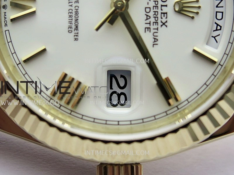 Day Date 228238 40mm 904L YG VSF 1:1 Best Edition White Dial Roman Marker On YG President Bracelet DD3255