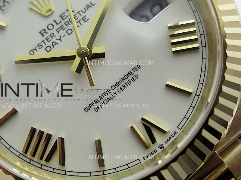 Day Date 228238 40mm 904L YG VSF 1:1 Best Edition White Dial Roman Marker On YG President Bracelet DD3255