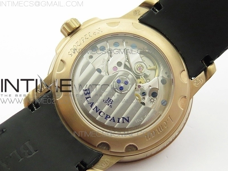 LEMAN 2850B RG 1:1 Best Edition Black Dial on Black Rubber Strap Cal.6950