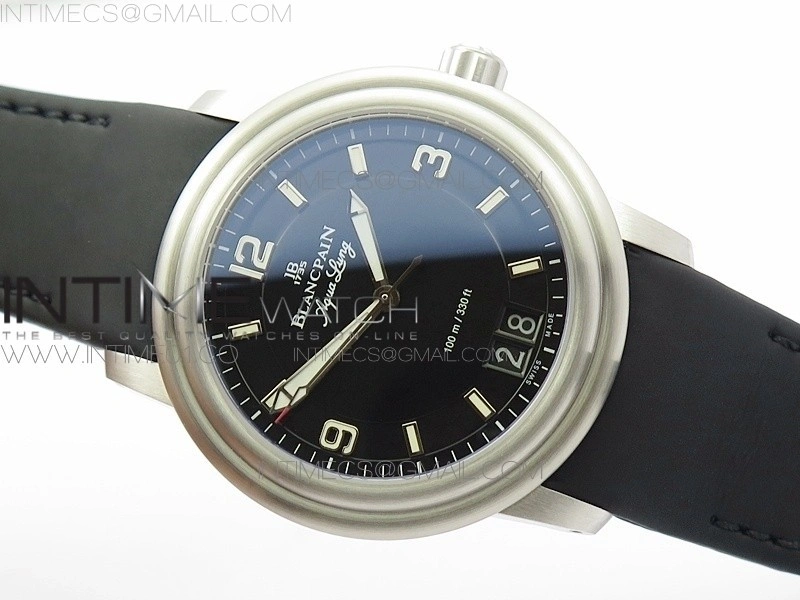 LEMAN 2850B SS 1:1 Best Edition Black Dial on Black Rubber Strap Cal.6950