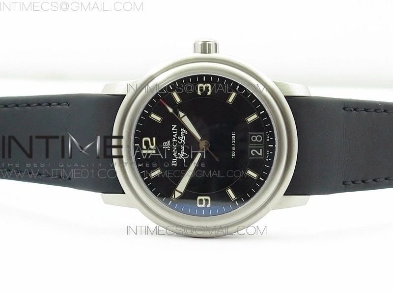 LEMAN 2850B SS 1:1 Best Edition Black Dial on Black Rubber Strap Cal.6950