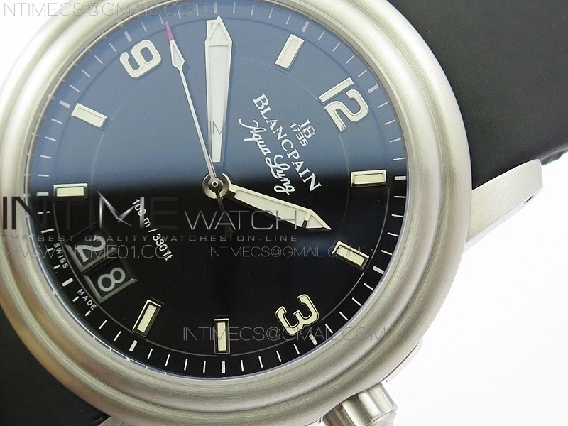 LEMAN 2850B SS 1:1 Best Edition Black Dial on Black Rubber Strap Cal.6950