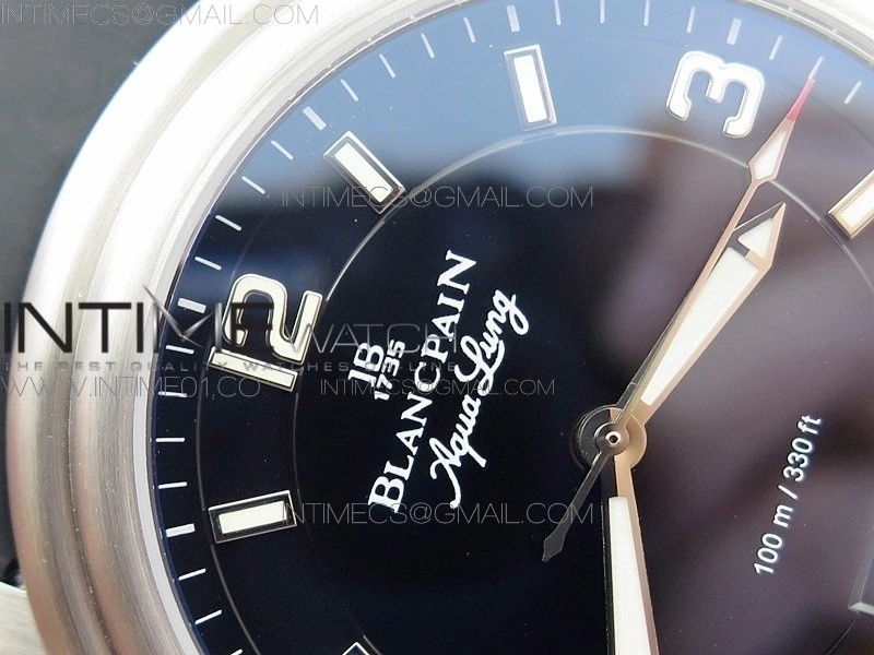 LEMAN 2850B SS 1:1 Best Edition Black Dial on Black Rubber Strap Cal.6950