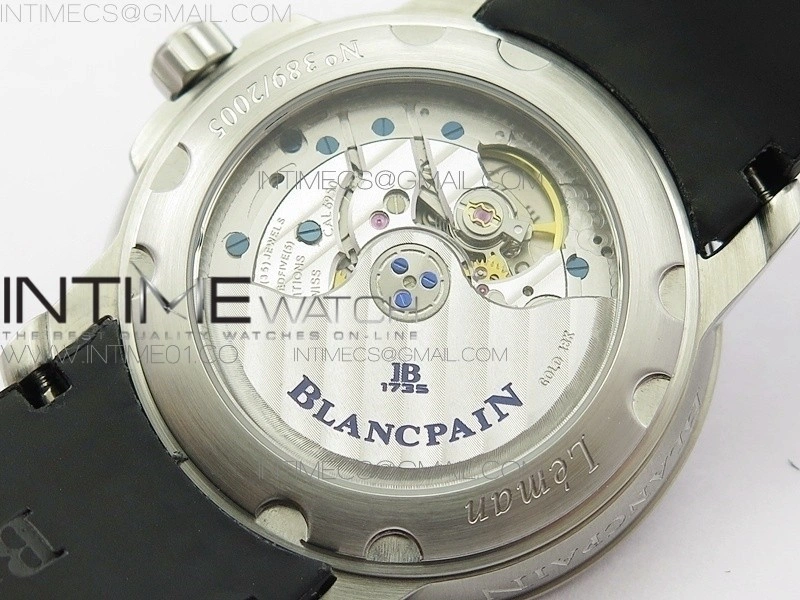 LEMAN 2850B SS 1:1 Best Edition Black Dial on Black Rubber Strap Cal.6950