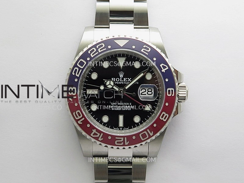 GMT-Master II 126710 BLRO Blue Red Ceramic ARF 1:1 Best Edition Black Dial On Oyster Bracelet DD3285 CHS