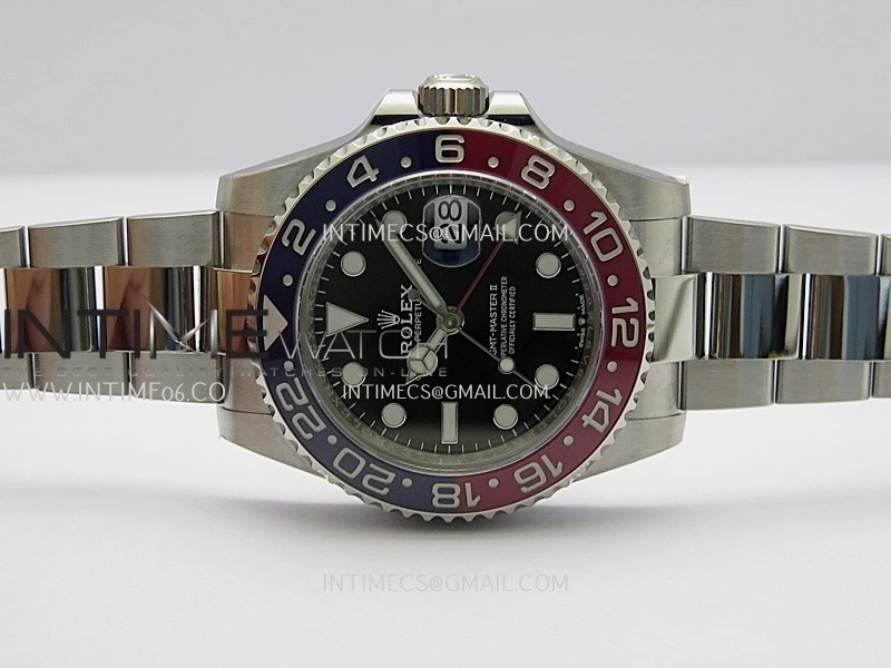 GMT-Master II 126710 BLRO Blue Red Ceramic ARF 1:1 Best Edition Black Dial On Oyster Bracelet DD3285 CHS
