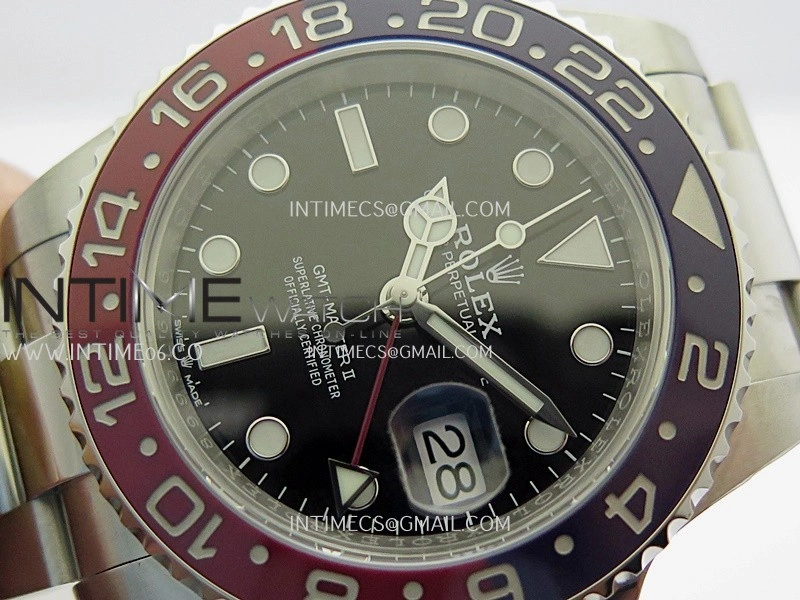 GMT-Master II 126710 BLRO Blue Red Ceramic ARF 1:1 Best Edition Black Dial On Oyster Bracelet DD3285 CHS