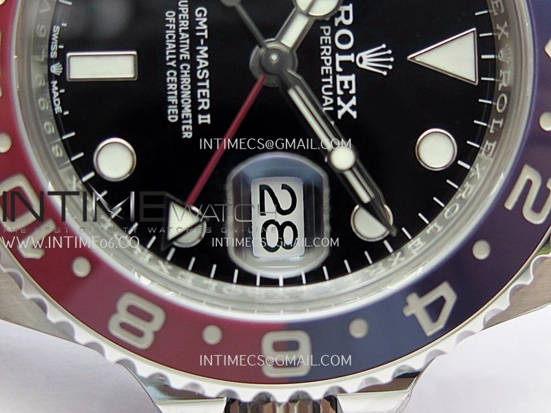 GMT-Master II 126710 BLRO Blue Red Ceramic ARF 1:1 Best Edition Black Dial On Oyster Bracelet DD3285 CHS