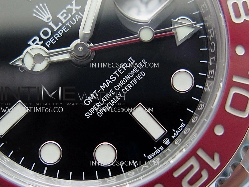 GMT-Master II 126710 BLRO Blue Red Ceramic ARF 1:1 Best Edition Black Dial On Oyster Bracelet DD3285 CHS