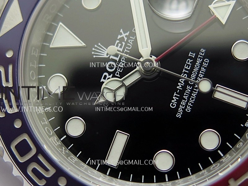 GMT-Master II 126710 BLRO Blue Red Ceramic ARF 1:1 Best Edition Black Dial On Oyster Bracelet DD3285 CHS