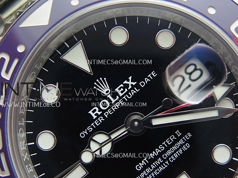 GMT-Master II 126710 BLRO Blue Red Ceramic ARF 1:1 Best Edition Black Dial On Oyster Bracelet DD3285 CHS