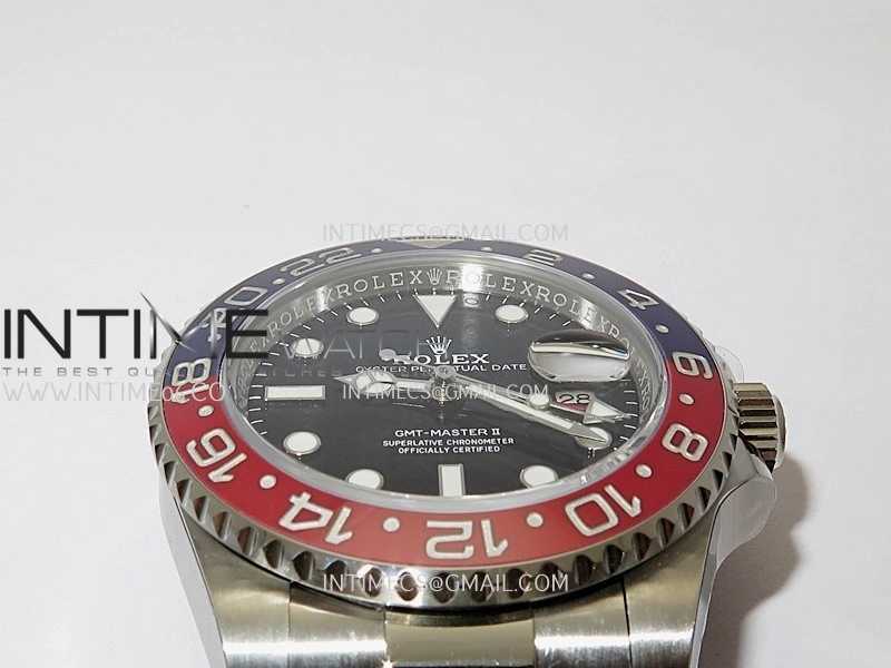GMT-Master II 126710 BLRO Blue Red Ceramic ARF 1:1 Best Edition Black Dial On Oyster Bracelet DD3285 CHS