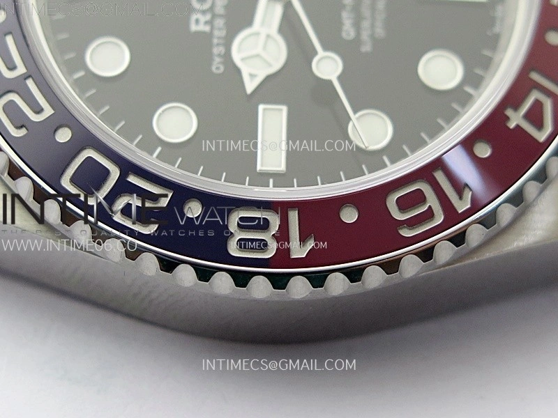 GMT-Master II 126710 BLRO Blue Red Ceramic AR+F 1:1 Best Edition Black Dial on Oyster Bracelet DD3285 CHS