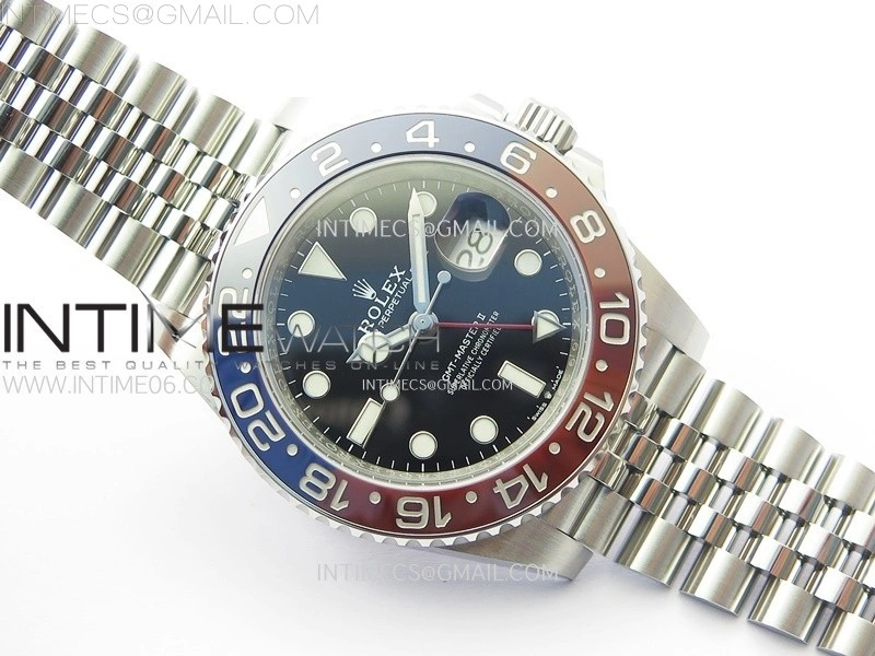 GMT-Master II 126710 BLRO Blue Red Ceramic C+F 1:1 Best Edition Black Dial on Jubilee Bracelet SH3285 CHS