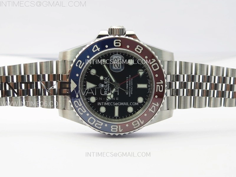 GMT-Master II 126710 BLRO Blue Red Ceramic C+F 1:1 Best Edition Black Dial on Jubilee Bracelet SH3285 CHS