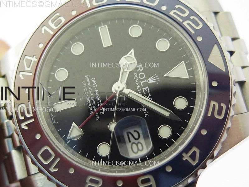 GMT-Master II 126710 BLRO Blue Red Ceramic C+F 1:1 Best Edition Black Dial on Jubilee Bracelet SH3285 CHS