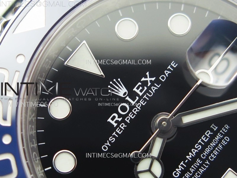 GMT-Master II 126710 BLRO Blue Red Ceramic C+F 1:1 Best Edition Black Dial on Jubilee Bracelet SH3285 CHS