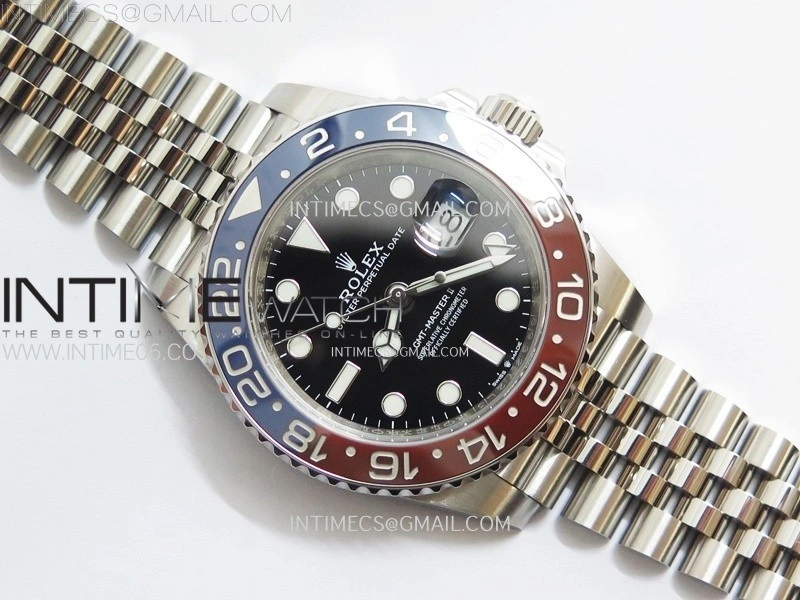 GMT-Master II 126710 BLRO Blue Red Ceramic C+F 1:1 Best Edition Black Dial on Jubilee Bracelet SH3285 CHS