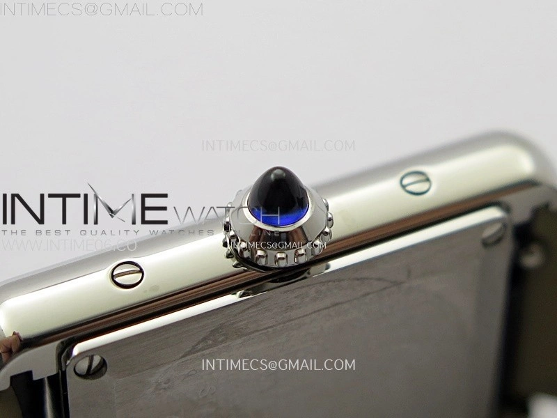 Tank Must Ladies 22mm SS AF 1:1 Best Edition White Dial on Black Leather Strap Ronda Quartz