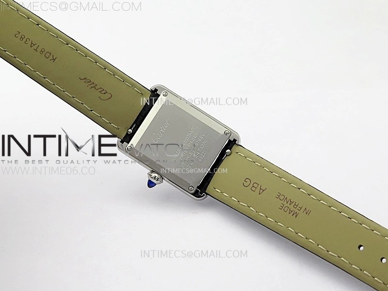 Tank Must Ladies 22mm SS AF 1:1 Best Edition White Dial on Black Leather Strap Ronda Quartz