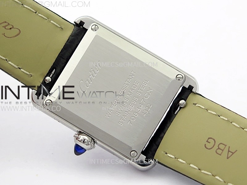 Tank Must Ladies 22mm SS AF 1:1 Best Edition White Dial on Black Leather Strap Ronda Quartz