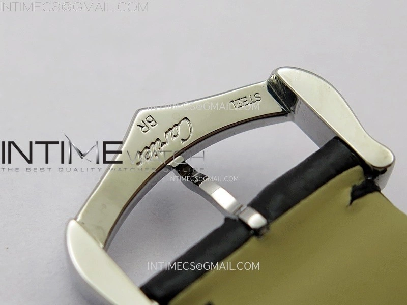 Tank Must Ladies 25mm SS AF 1:1 Best Edition White Dial on Black Leather Strap Ronda Quartz