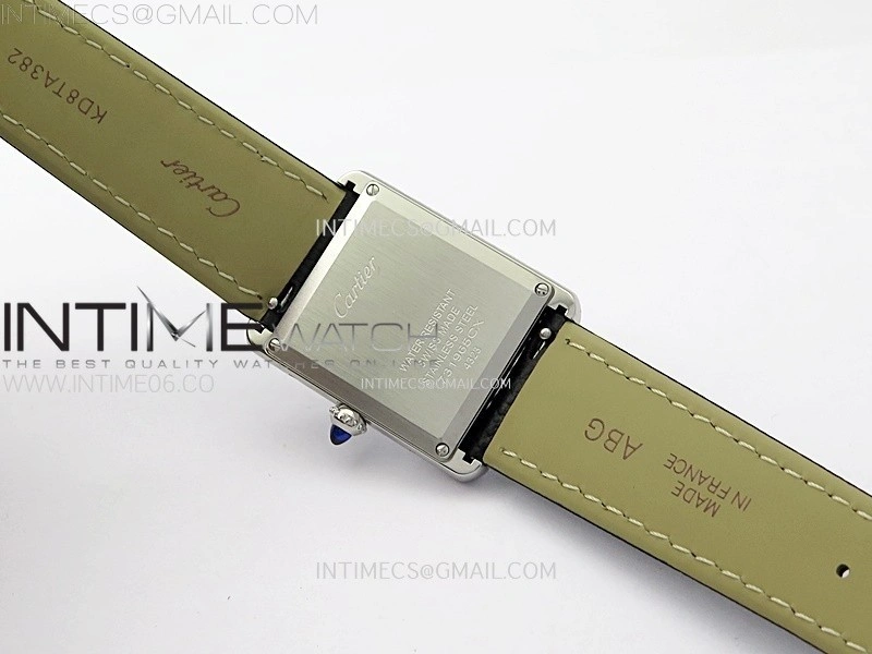 Tank Must Ladies 25mm SS AF 1:1 Best Edition White Dial on Black Leather Strap Ronda Quartz