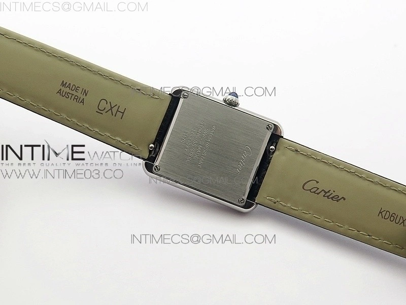 Tank Solo Ladies 25mm SS AF 1:1 Best Edition White Dial on Black Leather Strap Ronda Quartz