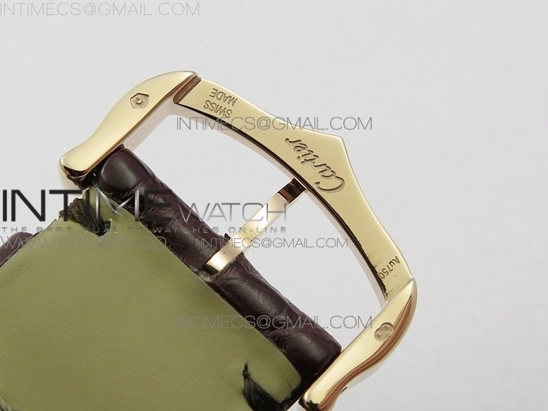 Tank Solo Ladies 28mm RG AF 1:1 Best Edition White Dial on Brown Leather Strap Ronda Quartz