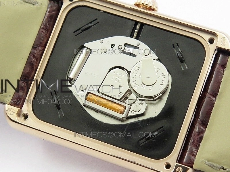 Tank Solo Ladies 28mm RG AF 1:1 Best Edition White Dial on Brown Leather Strap Ronda Quartz