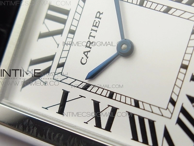 Tank Solo Ladies 28mm SS AF 1:1 Best Edition White Dial on Black Leather Strap Ronda Quartz