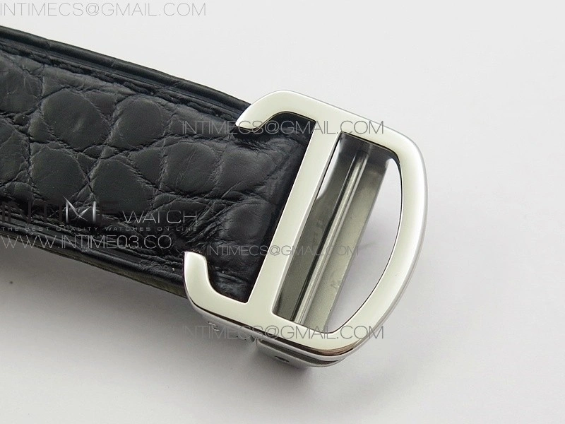 Tank Solo Ladies 28mm SS AF 1:1 Best Edition White Dial on Black Leather Strap Ronda Quartz