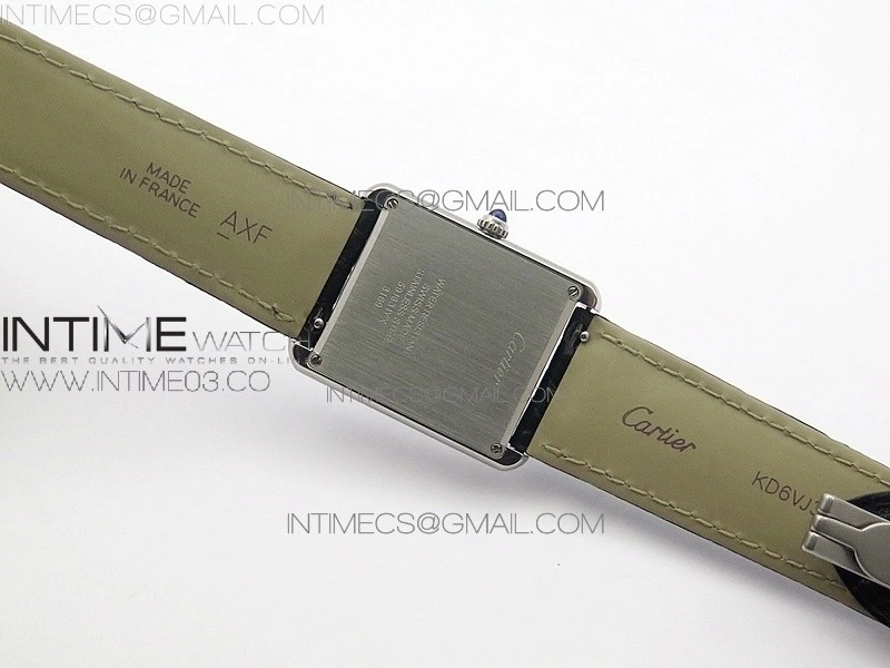 Tank Solo Ladies 28mm SS AF 1:1 Best Edition White Dial on Black Leather Strap Ronda Quartz