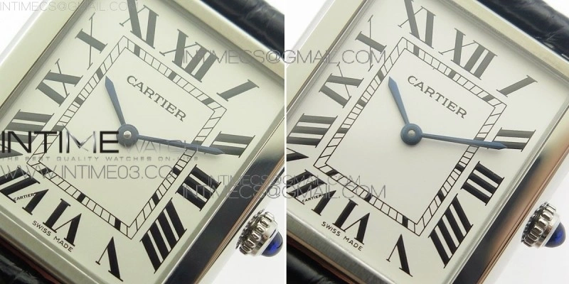 Tank Solo Ladies 28mm SS AF 1:1 Best Edition White Dial on Black Leather Strap Ronda Quartz