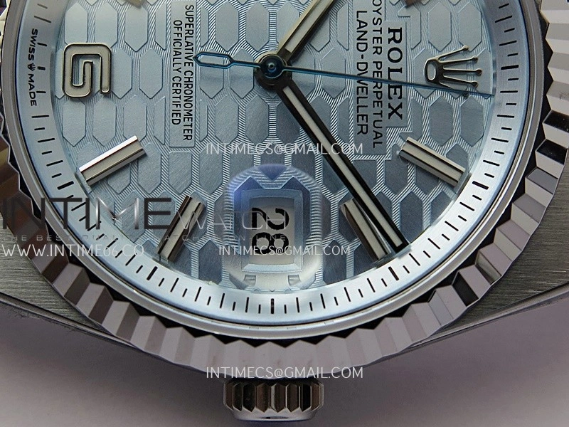 Land Dweller 127236 Gain Weight SS B Factory Ice Blue Dial On SS Bracelet A7135