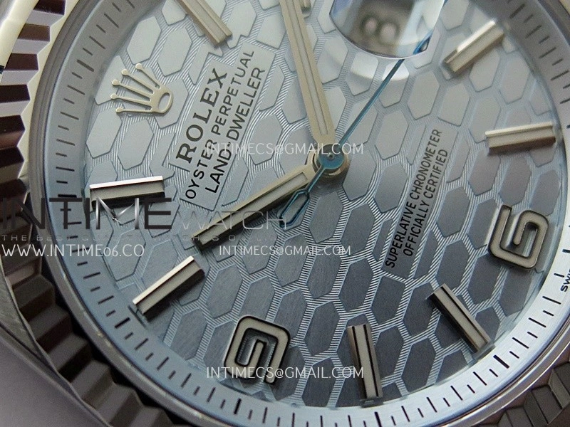 Land Dweller 127236 Gain Weight SS B Factory Ice Blue Dial On SS Bracelet A7135