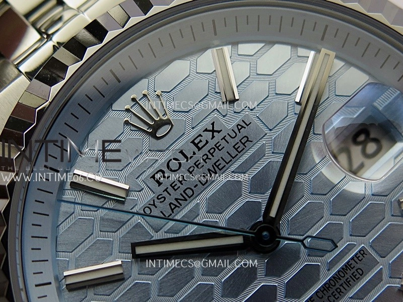 Land Dweller 127336 Gain Weight SS B Factory Ice Blue Dial On SS Bracelet A7135