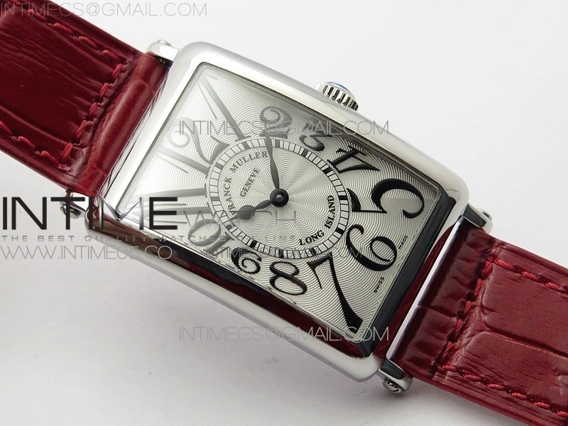 Long Island Ladies SS ZF 1:1 Best Edition on Red Leather Strap Ronda Quartz