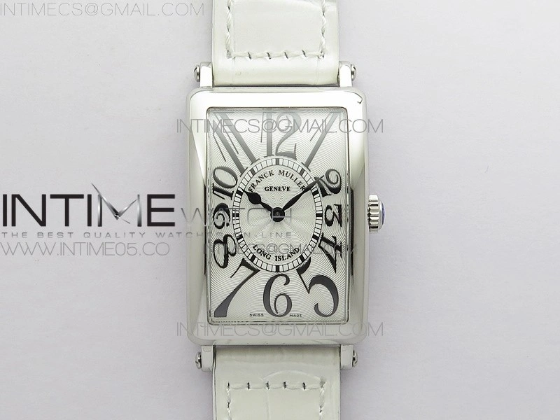 Long Island Ladies SS ZF 1:1 Best Edition on White Leather Strap Ronda Quartz