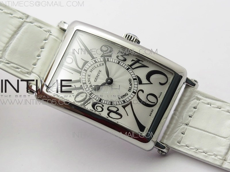 Long Island Ladies SS ZF 1:1 Best Edition on White Leather Strap Ronda Quartz