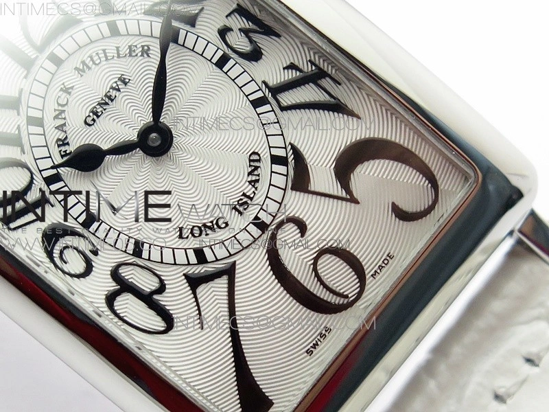 Long Island Ladies SS ZF 1:1 Best Edition on White Leather Strap Ronda Quartz