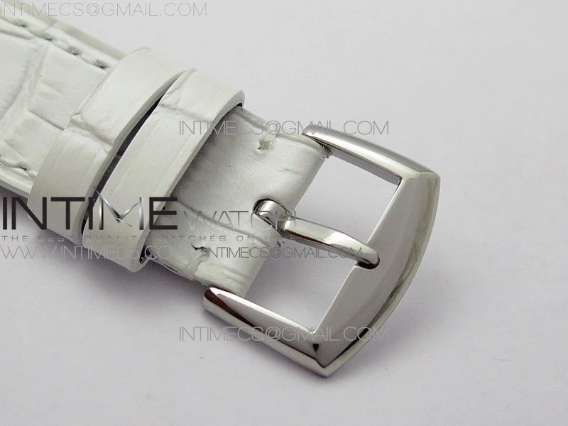Long Island Ladies SS ZF 1:1 Best Edition on White Leather Strap Ronda Quartz