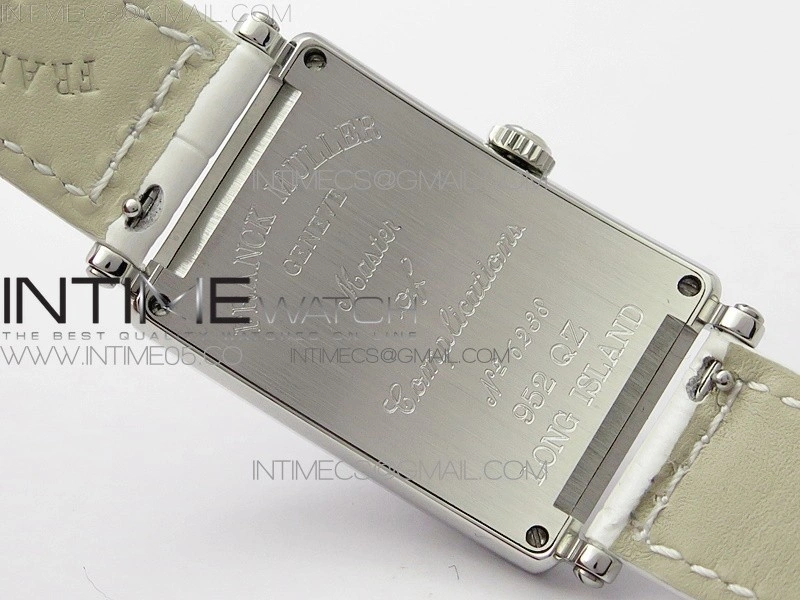 Long Island Ladies SS ZF 1:1 Best Edition on White Leather Strap Ronda Quartz