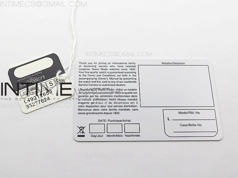 Longines New Version Watch Box and Papers