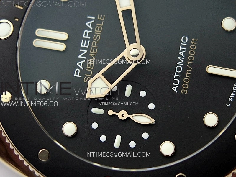 PAM2164 Luminor Submersible 42mm RG VSF 1:1 Best Edition on Black Rubber Strap Asian P900