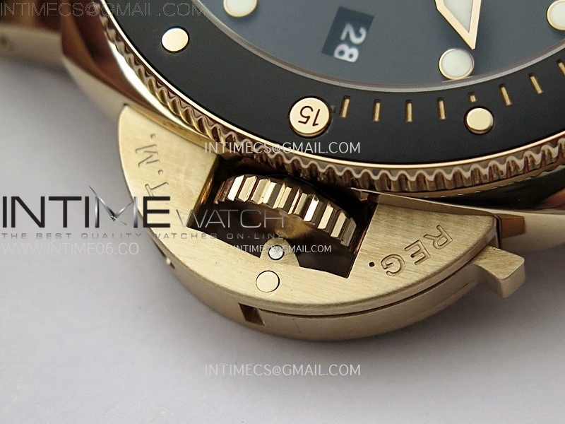 PAM2164 Luminor Submersible 42mm RG VSF 1:1 Best Edition on Black Rubber Strap Asian P900