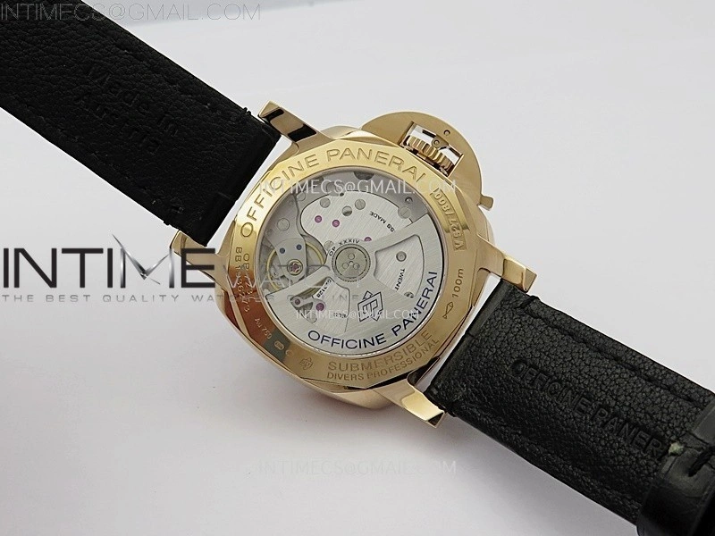 PAM974 Luminor Submersible RG VSF 1:1 Best Edition on Black Leather Strap OP XXXIV Clone