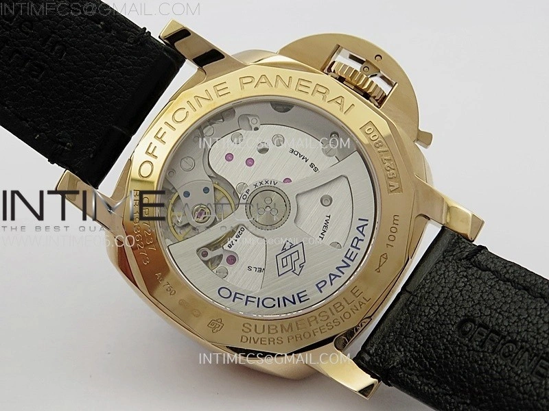 PAM974 Luminor Submersible RG VSF 1:1 Best Edition on Black Leather Strap OP XXXIV Clone