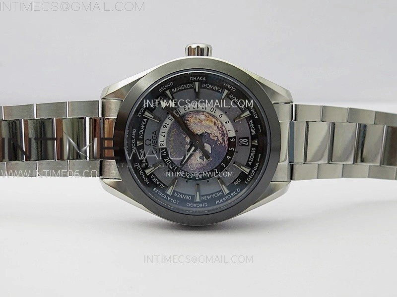 Aqua Terra 150M 43mm 24 Black Ceramic Bezel N1F 1:1 Best Edition Gray Dial on SS Bracelet A8938